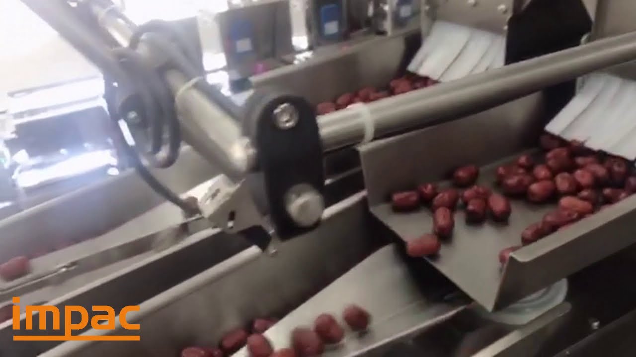 Automatic dates filling and packaging machine in pre made bags