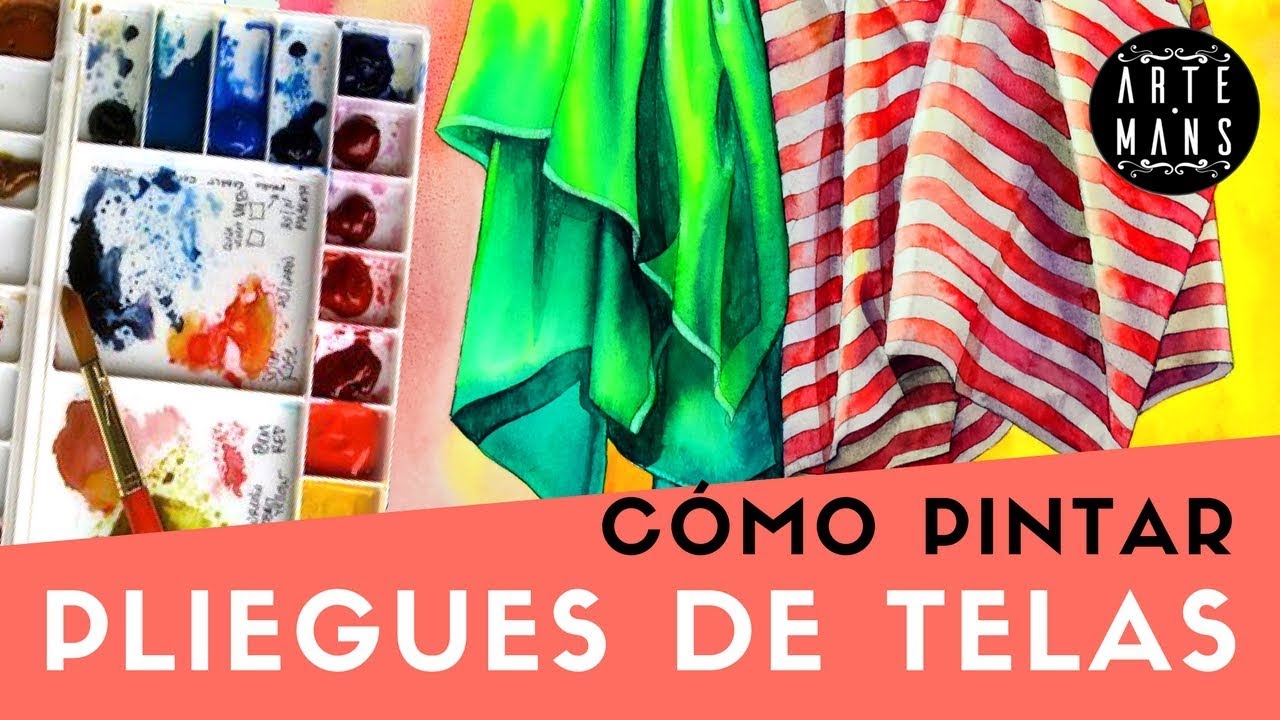 Cómo dibujar y pintar pliegues de telas - Acuarela - ARTE MANS.