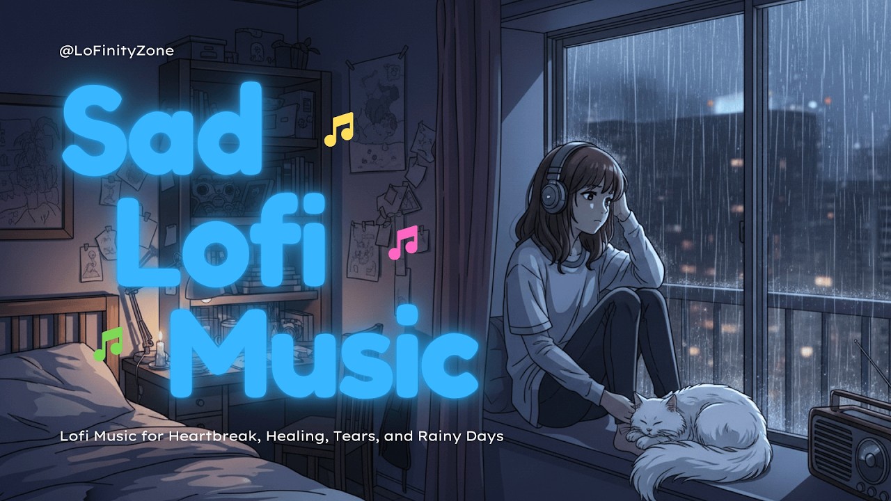 Sad Lofi to Soothe Your Tired Heart 🌧️ Perfect Lofi Music for Rainy Nights