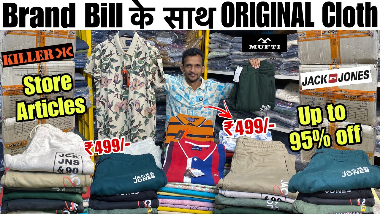 100% Original clothes 😱| Up To 95% Off | सबसे सस्ती शॉप | Branded clothes in cheap price in Mumbai