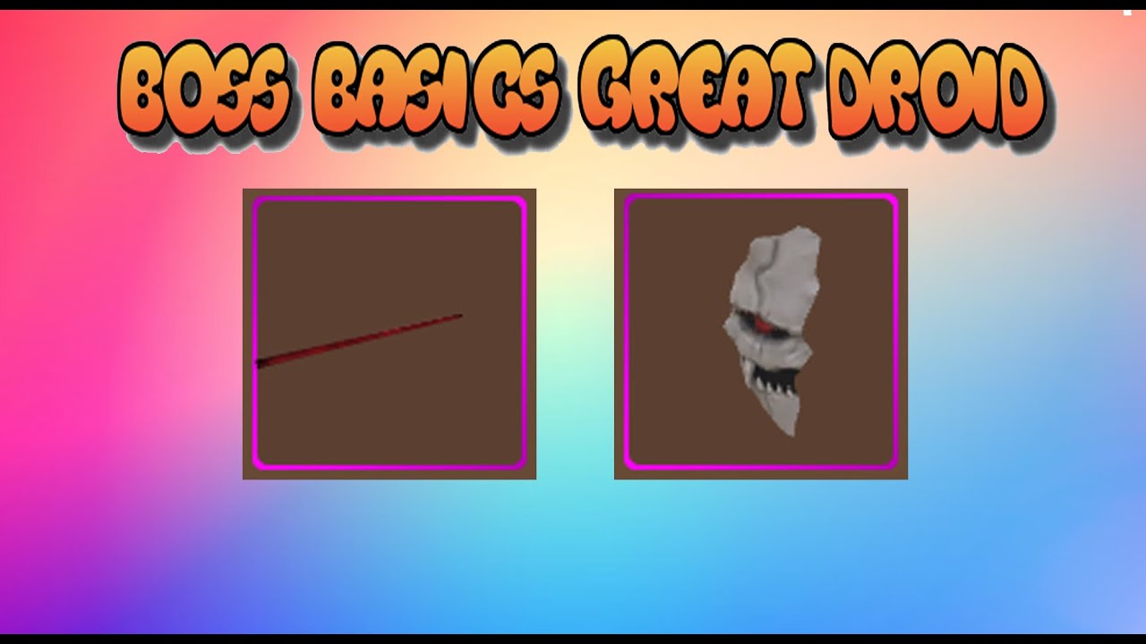 Boss Basics Great Droid | How to get the Powerpole and Demonic Mask | Dragon Blox | Roblox