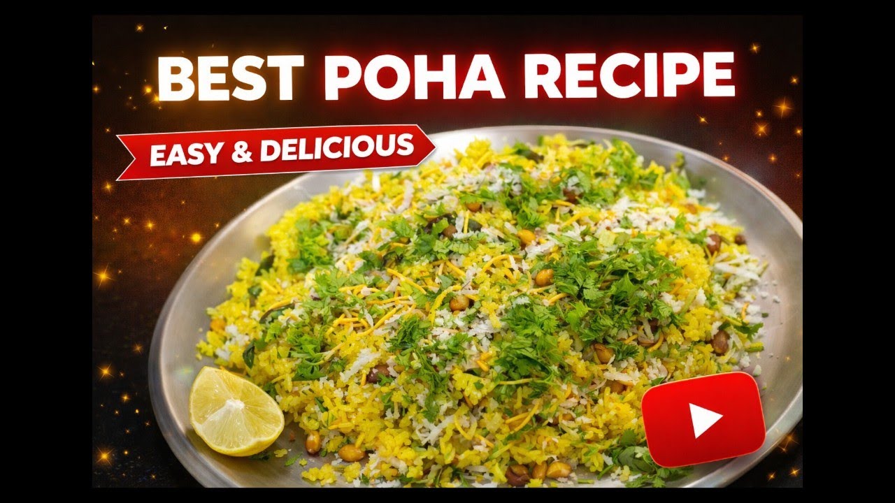 Marathi Style Poha | Poha Recipe | Easy Breakfast |  Cooking Video