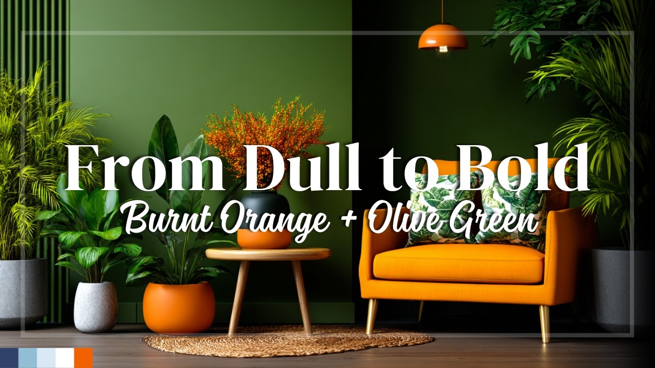 Burnt Orange and Olive Green Color Combos for Maximalist Small Apartments Full of Depth