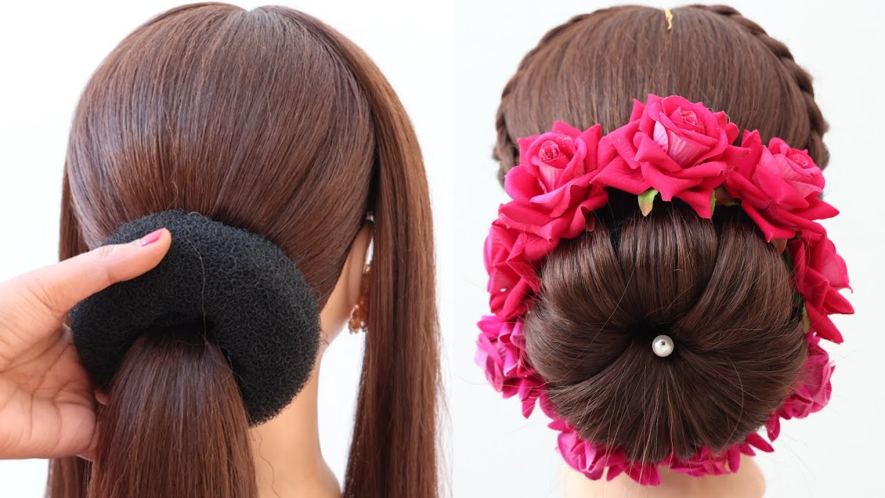 easy juda hairstyle for saree | hairstyle for ladies | bridal hairstyle at home | hairstyle