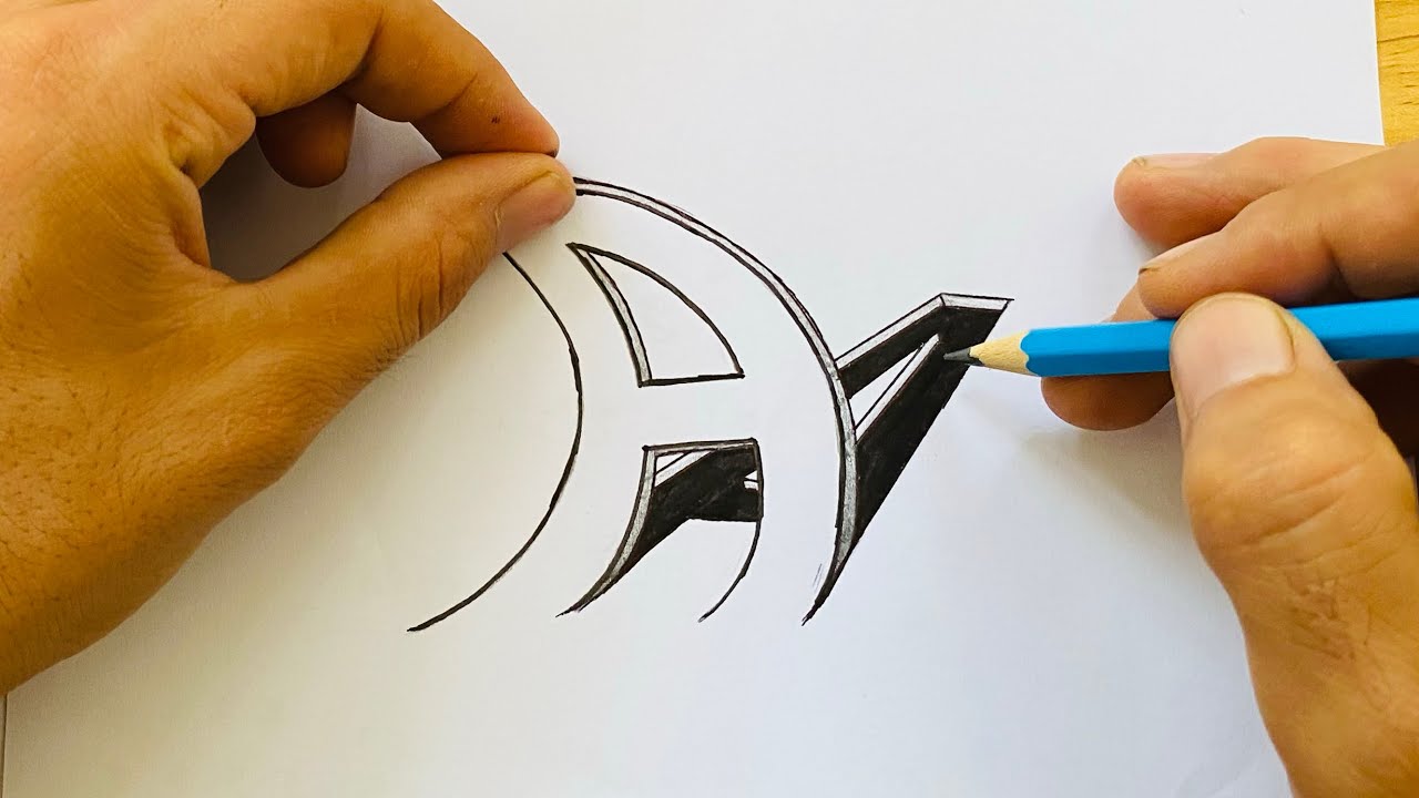 3D Letter A Pencil Drawing That Will Shock You!