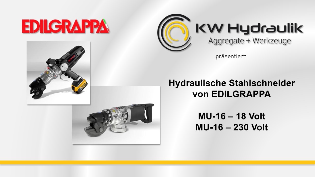 EDILGRAPPA MU16 Elektrohydraulischer Bolzenschneider / Stahlschneider / Armierungsschneider