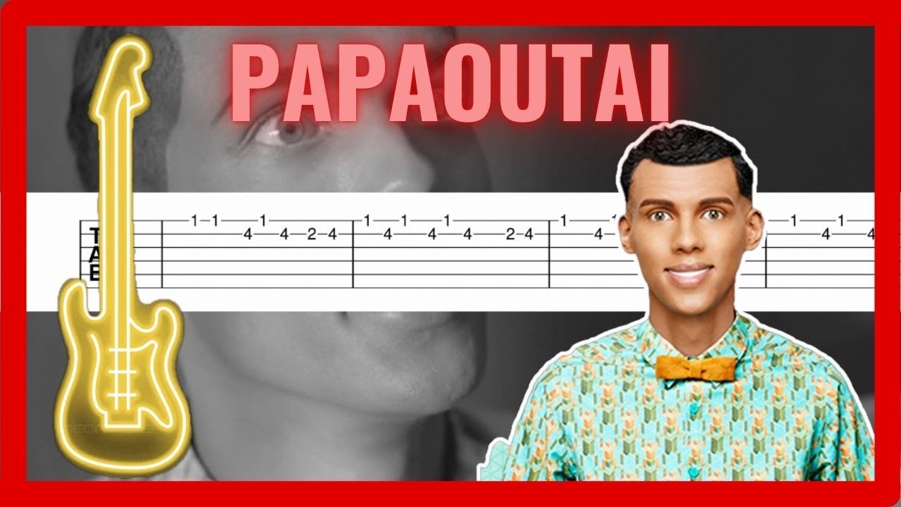 Stromae - Papaoutai | Простой урок игры на гитаре по табулатуре + загрузка PDF 🎸