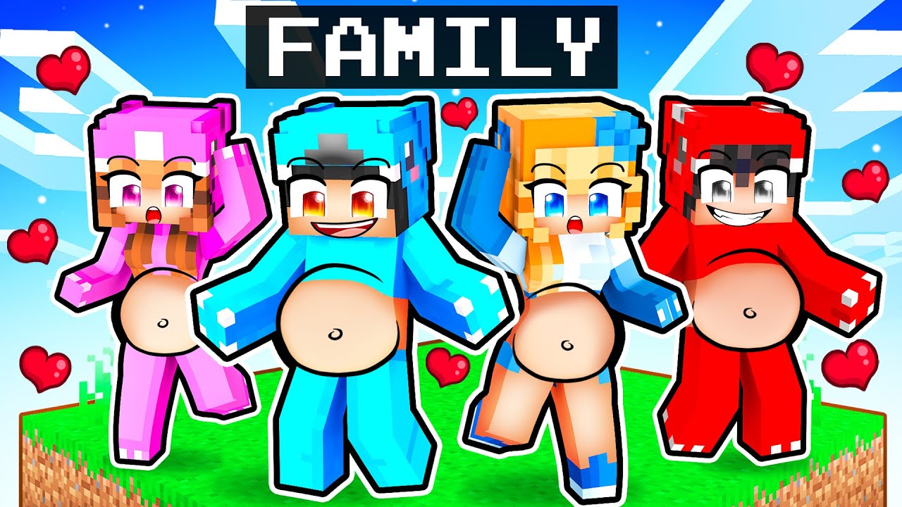 Having a PREGNANT FAMILY in Minecraft!