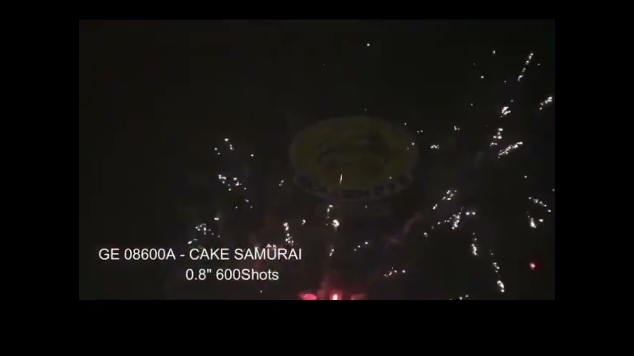 kembang api cake samurai #fireworks #cakefireworks #kembangapi 