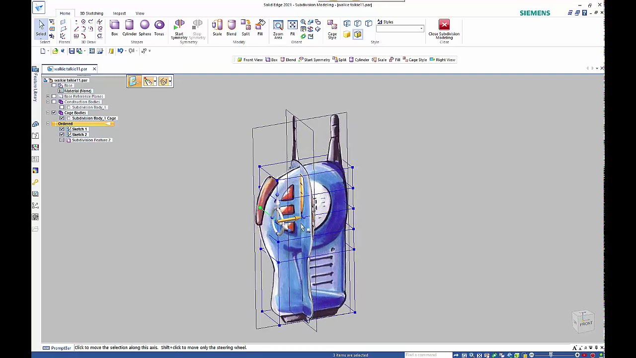 Solid Edge subdivision modelling overview
