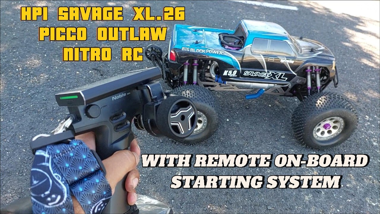 HPI SAVAGE XL PICCO 26 OUTLAW NITRO MOTOR RC WITH REMOTE ON-BOARD STARTING SYSTEM