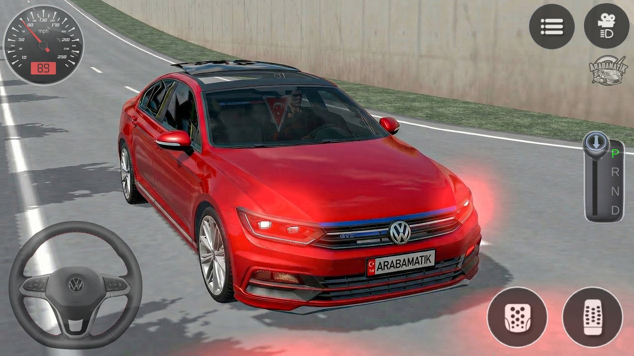 Modifiyeli Kırmızı Passat S&uuml;r&uuml;ş Sim&uuml;lat&ouml;r Oyunu - Pasat City Araba Oyunu - Android GamePlay