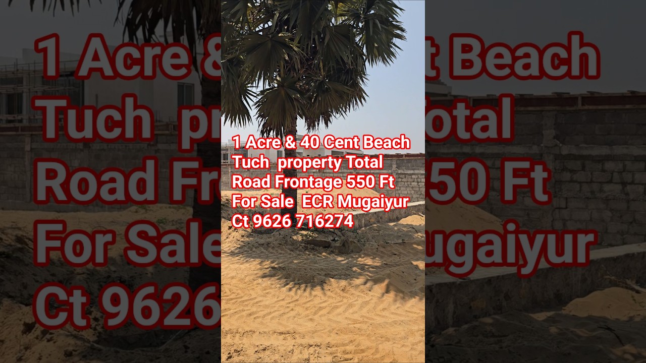 Fantastic Location Beach End 1Acre & 40Cent Land For Sale 3 Side Road Frontage  Ct.97878 92113