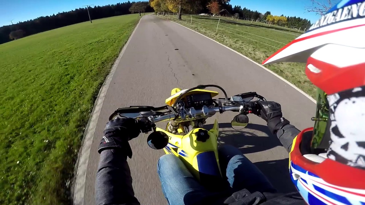Suzuki DRZ 400 SM Leovince X3 // first ride // RAW
