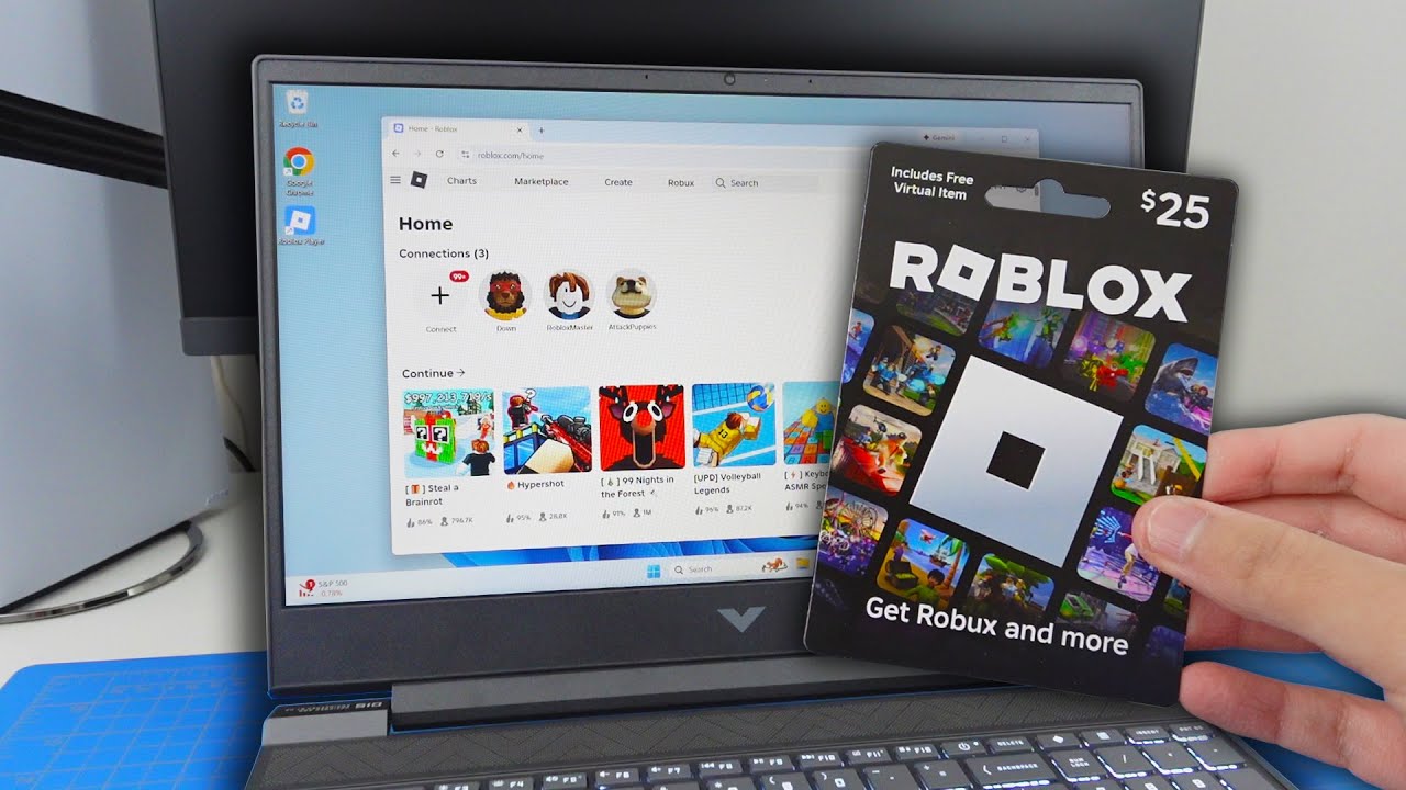 Как активировать подарочную карту Roblox на ПК/ноутбуке (простой способ)