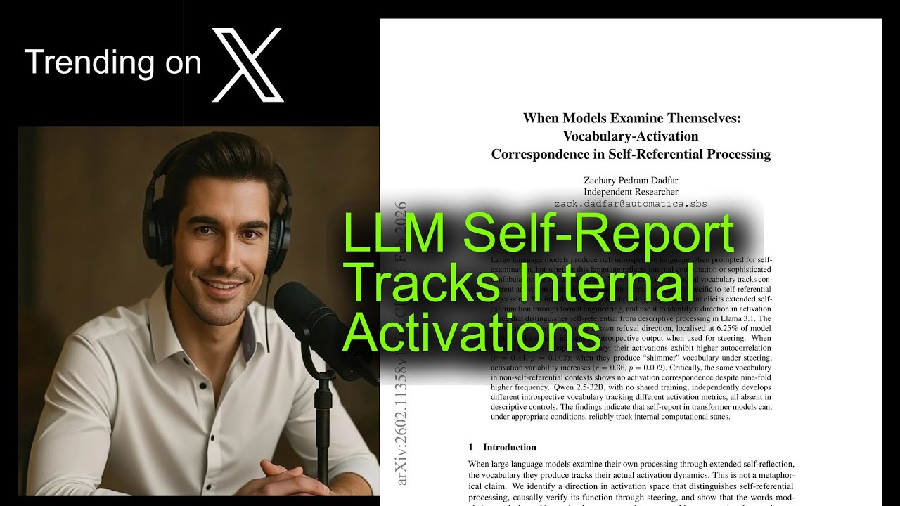 LLM Self-Report Tracks Internal Activations