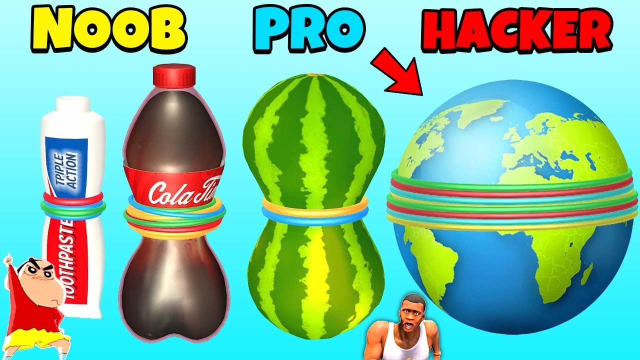 SHINCHAN DESTROYING the EARTH with FLEXY RINGS with CHOP and FRANKLIN | NOOB vs PRO vs HACKER | AMAN