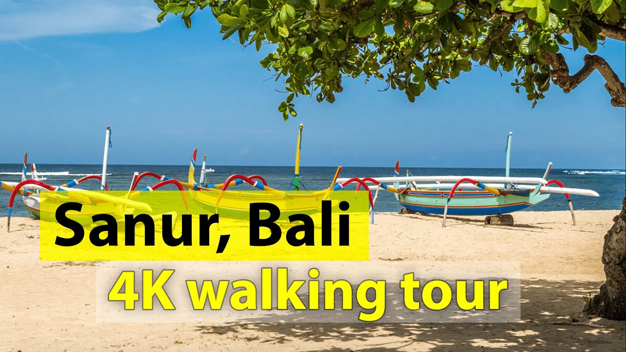 [4K] Bali, Sanur, Relaxing Walking tour - Бали, Санур, Пешеходная прогулка, 4k #бали
