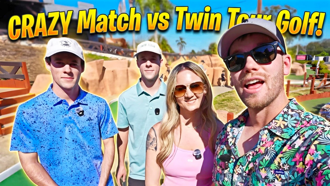 Our WILDEST Mini Golf Match vs Twin Tour Golf Yet! - It Got CRAZY!