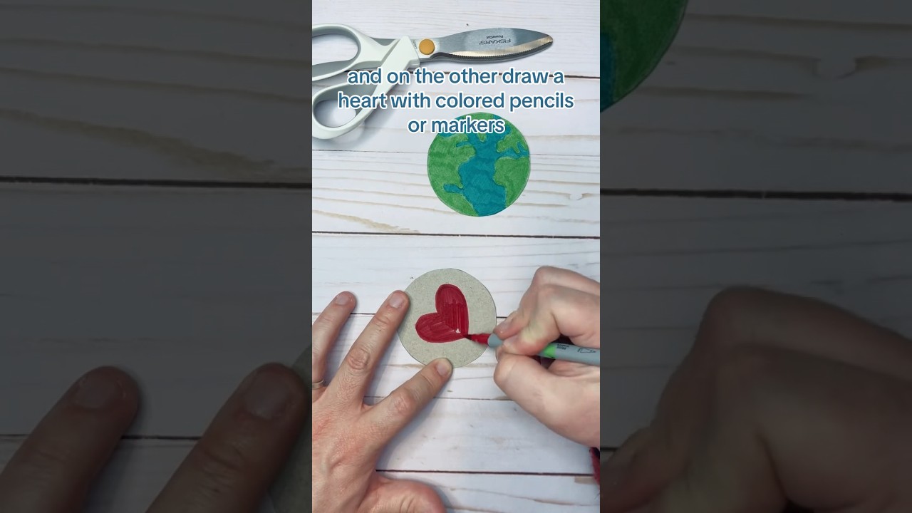 Easy Eco-Friendly Earth Day Optical Illusion Craft Activity For Kids. 🌍 #earthday #kidsactivities