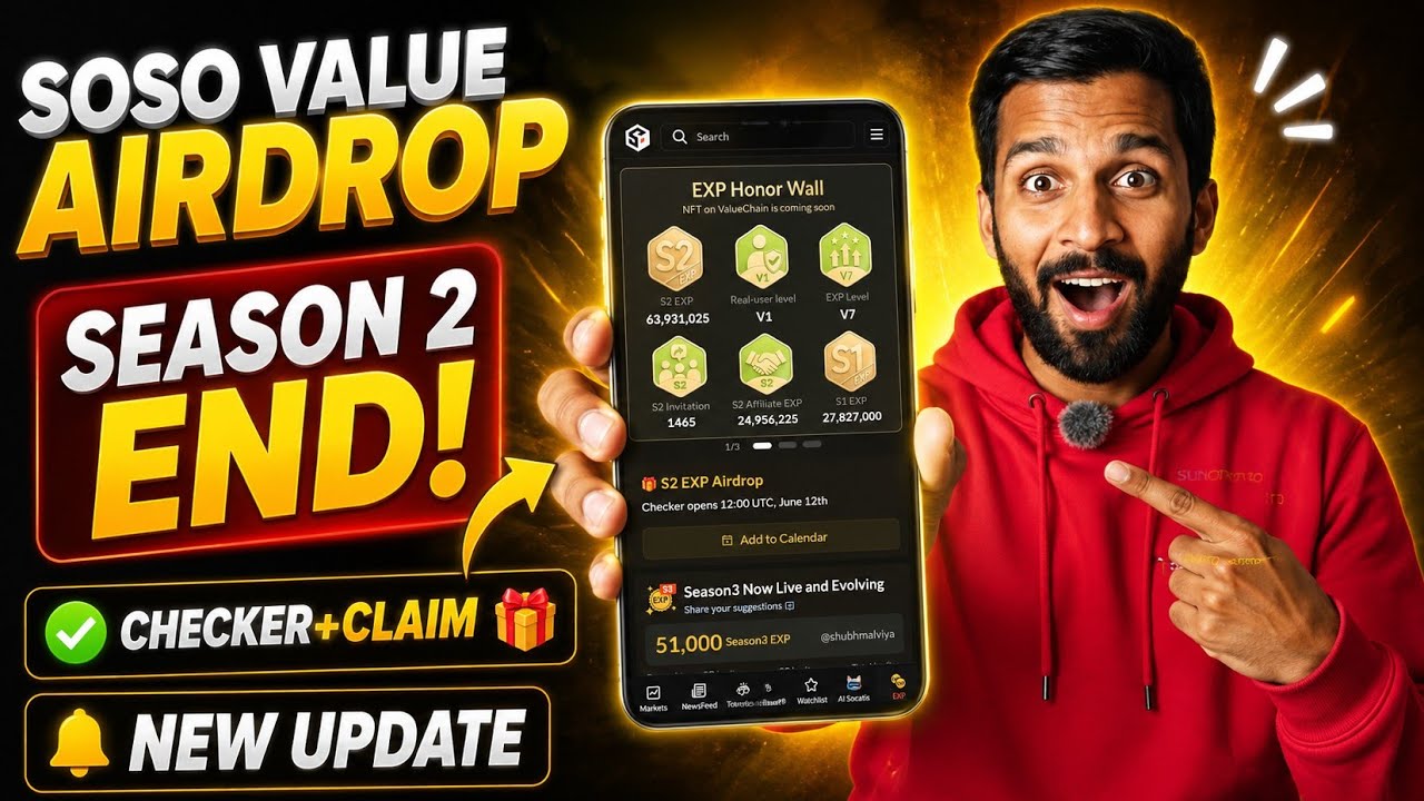📌SOSO VALUE AIRDROP●SEASON 2 END🤯CHECKER+CLAIM UPDATE ||