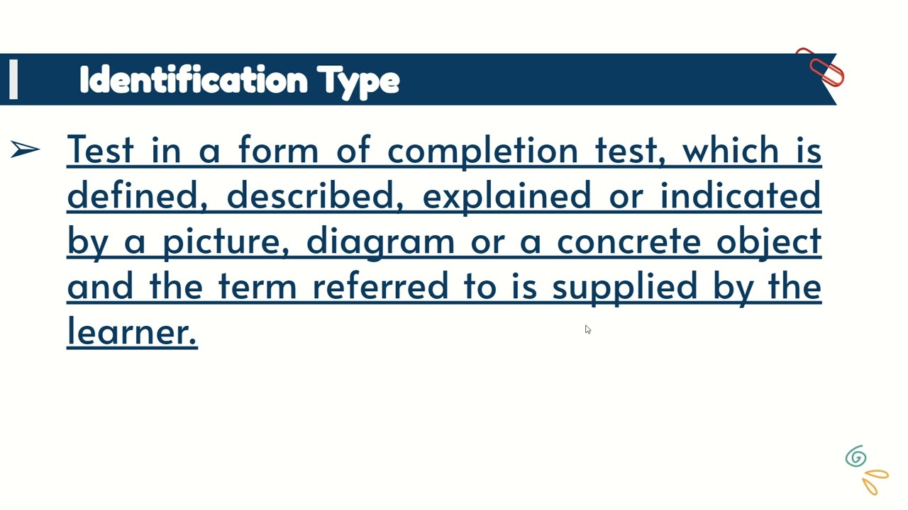 Types of Objective Tests