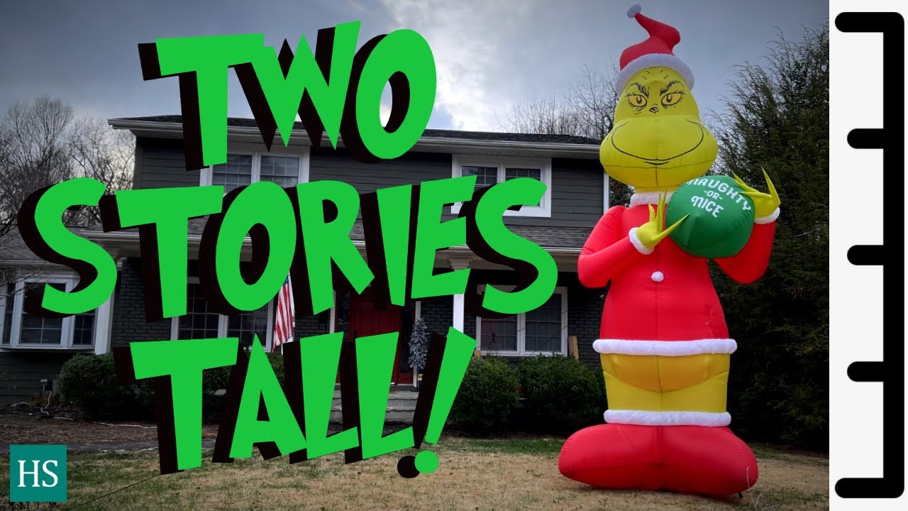 DR. SEUSS | Gemmy Airblown Inflatable Grinch Holding Ornament (18FT) Review [4K]