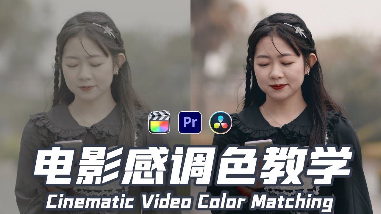 8分钟，3个案例，由浅入深教你Log视频电影感调色，FCPX、PR、达芬奇通用调色教学【波子Booz】