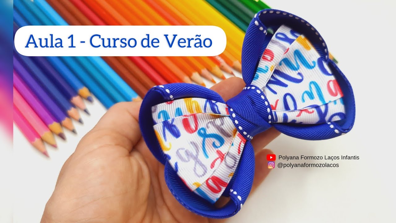 Laço Escolar - Laço Amora Invertido com gravatinha by Polyana Formozo