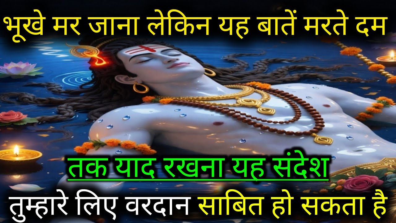 555..🕉️MAHADEV JI KA SANDESH🌺📿भूखे मर जाना लेकिन यह बातें मरते दमतक याद रखना यह संदेश तुम्ह...✅#shiv