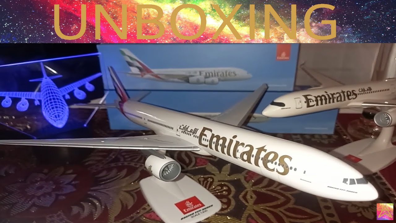 Unboxing Emirates Boeing 777-300ER New Signature Livery A6-ENV 1:200 PPC Holland