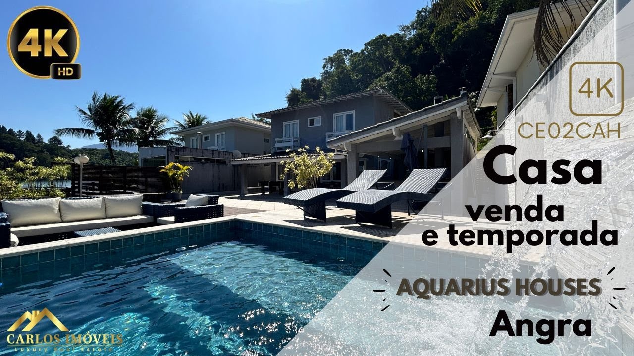Casa frente mar em condomínio, Angra dos Reis.