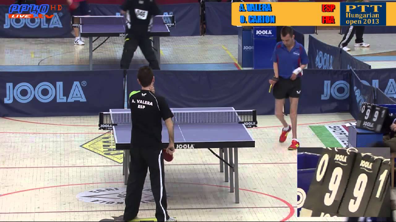 Para Table tennis A. Valera ESP vs. O. Carion FRA standing match