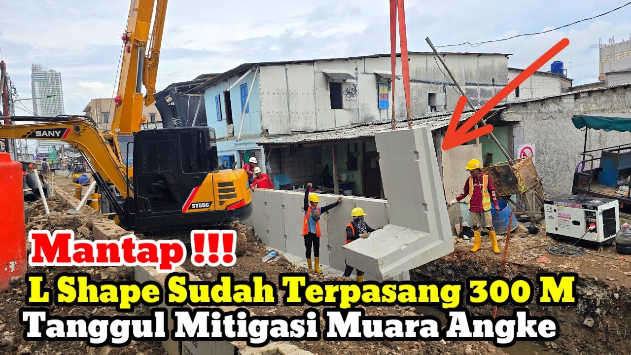 Mantap Betul ‼️L Shape Sudah Terpasang 300 Meter Di Muara Angke. Muara Angke Segera BEBAS BANJIR ROB
