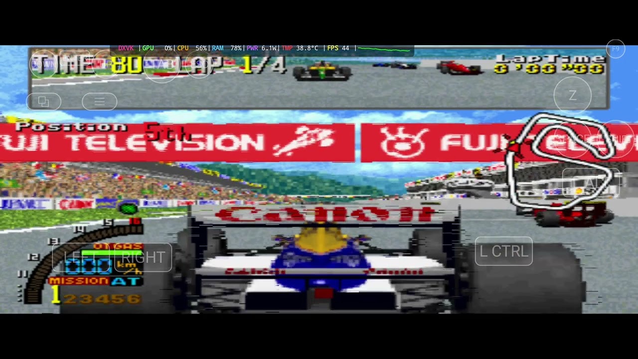 F1 Super Lap cockpit view Arcade Android Gamehub PC Windows Emulator Mali Mediatek 
