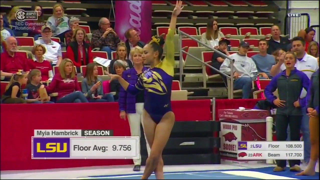Myia Hambrick (LSU) - Floor Exercise (9.925) - LSU at Arkansas 2017
