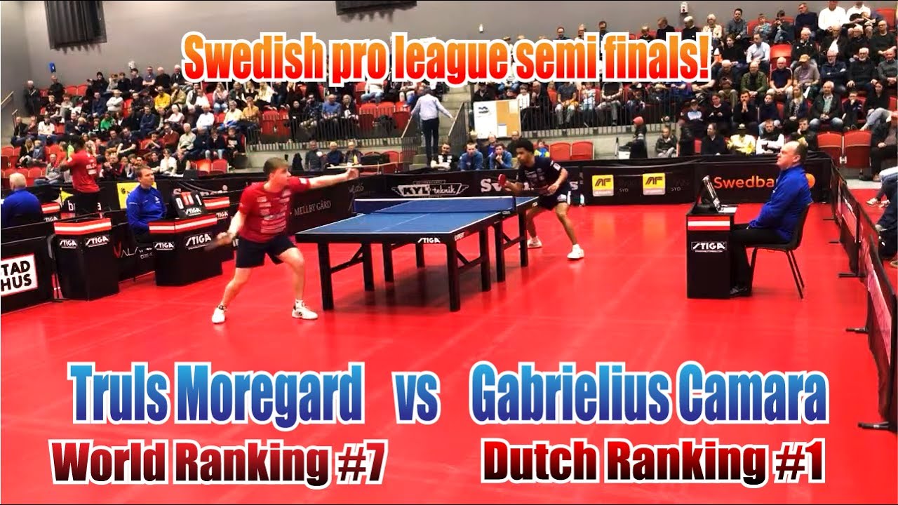WR nr.7 Truls Moregard vs DR nr.1 Gabrielius Camara Swedish pro league! #卓球 #tabletennis #sports