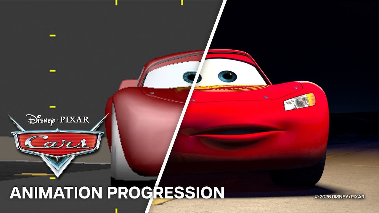 Cars Animation Progression | Lightning McQueen Gets Lost