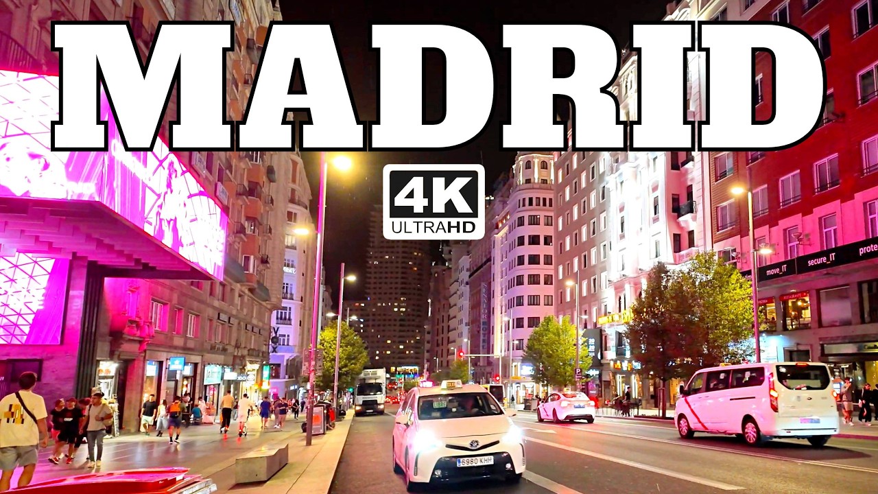 MADRID Nightlife 🇪🇸 Explore Spain's Capital City Center at Night [4K HD 60FPS]