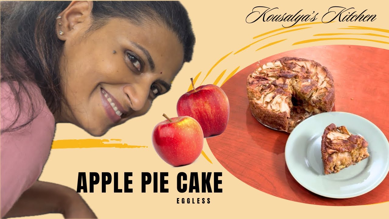 Apple pie cake  | USA Apples tho chesina eggless cake | Kousalya #singerkousalya