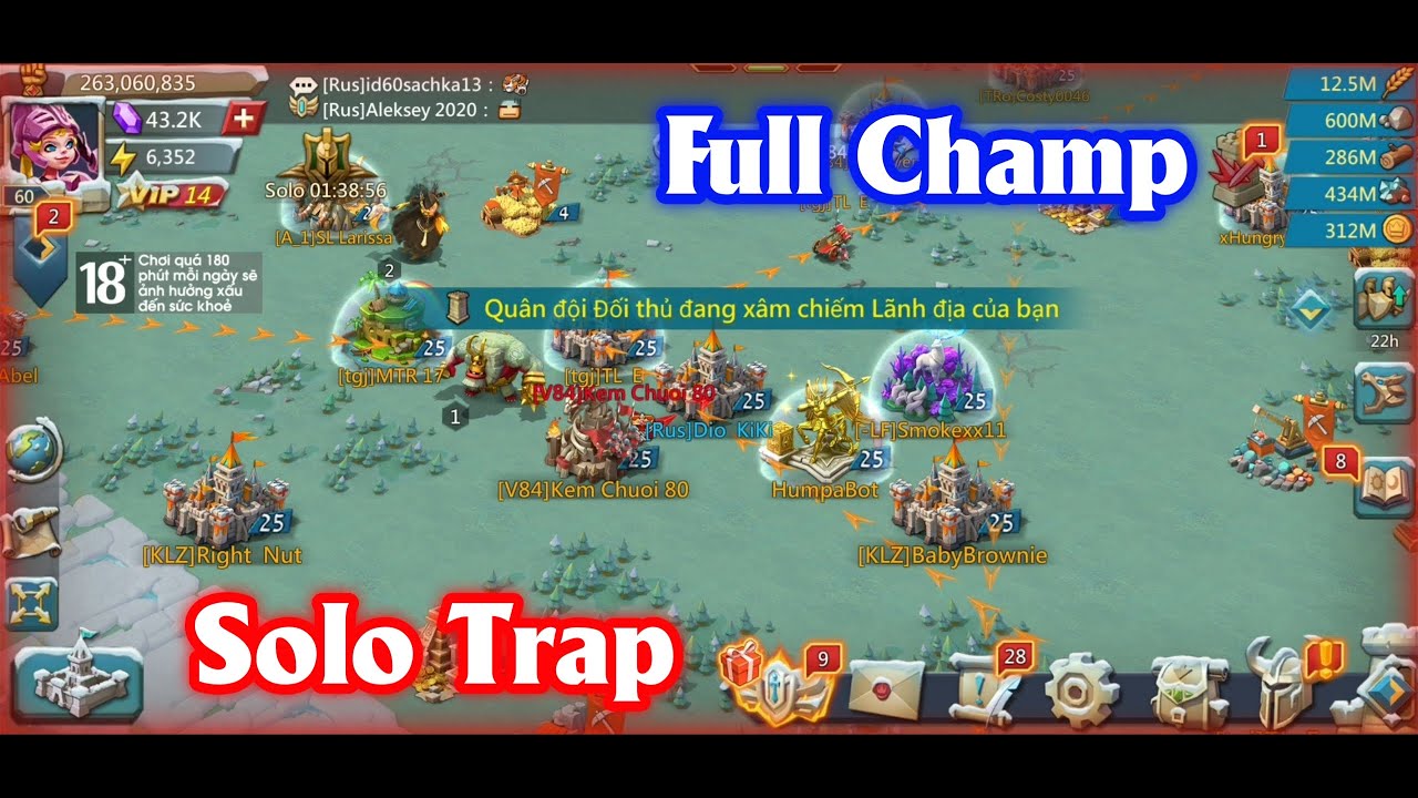 Full Champ Hero 11k Solo Trap || Tiếp Đón Boss Việt 11k Mới Đến King😅