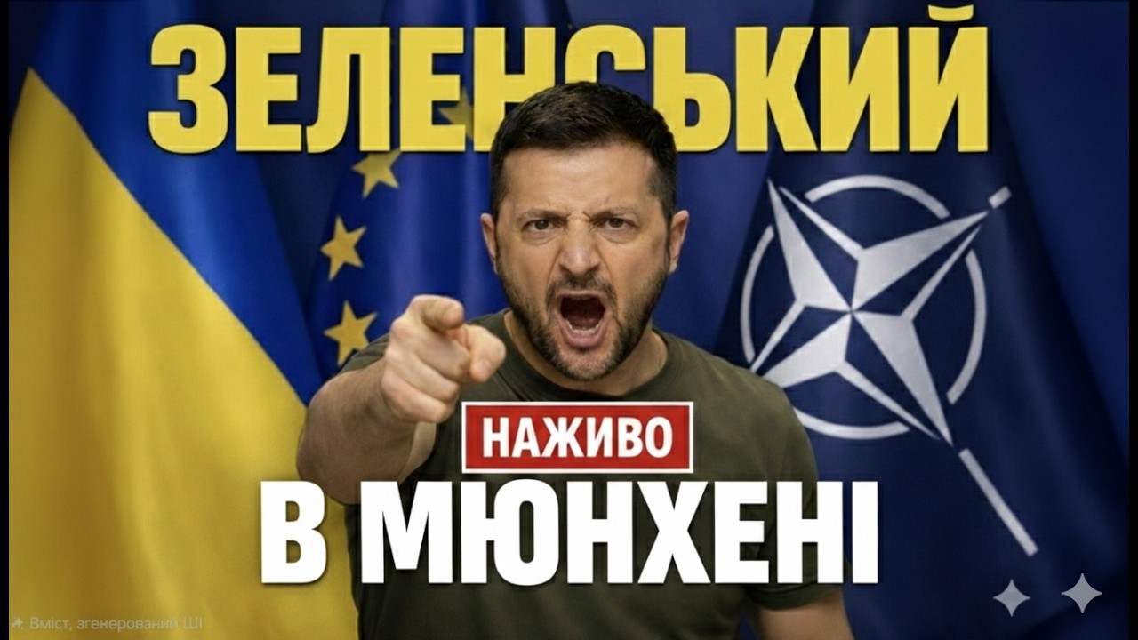 ⚡ЗАРАЗ!⚡ЖОРСТКА ПРОМОВА ЗЕЛЕНСЬКОГО, Мюнхенська безпекова конференція 2026. Пряма трансляція