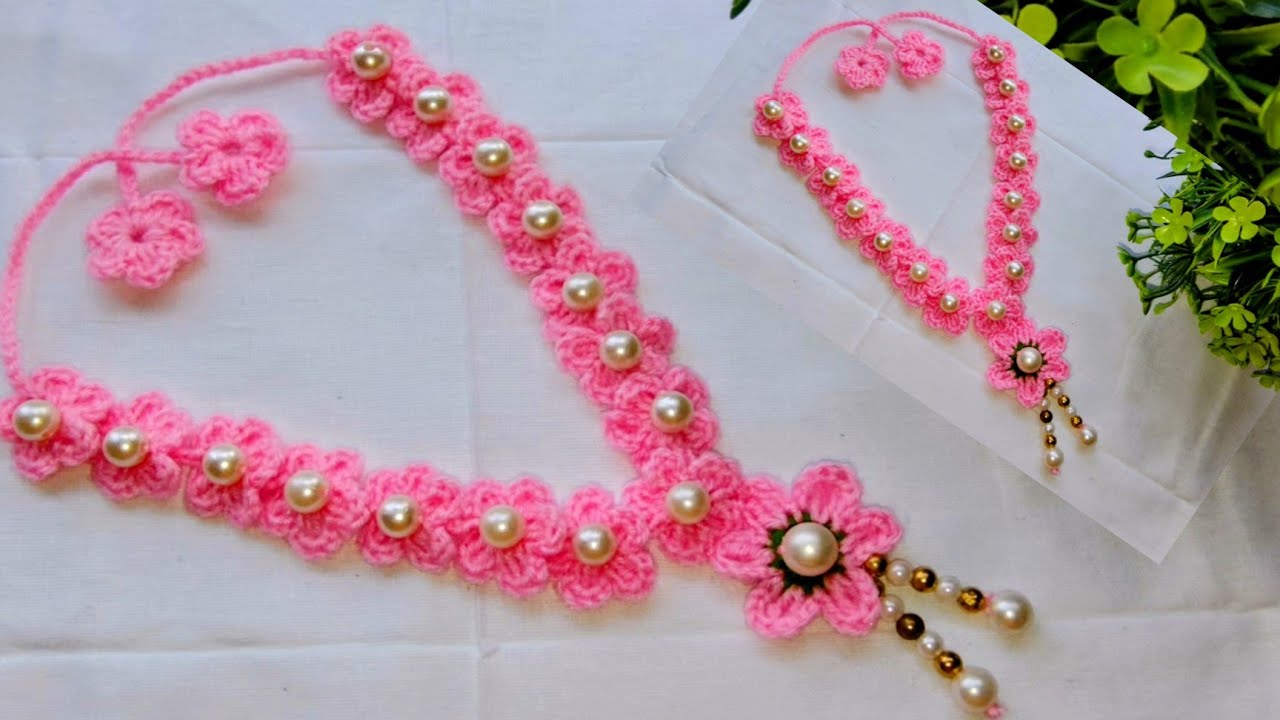 “Ganesh Chaturthi Special 🌸 How to Crochet a Garland / Mala | Step by Step Tutorial for Beginners”