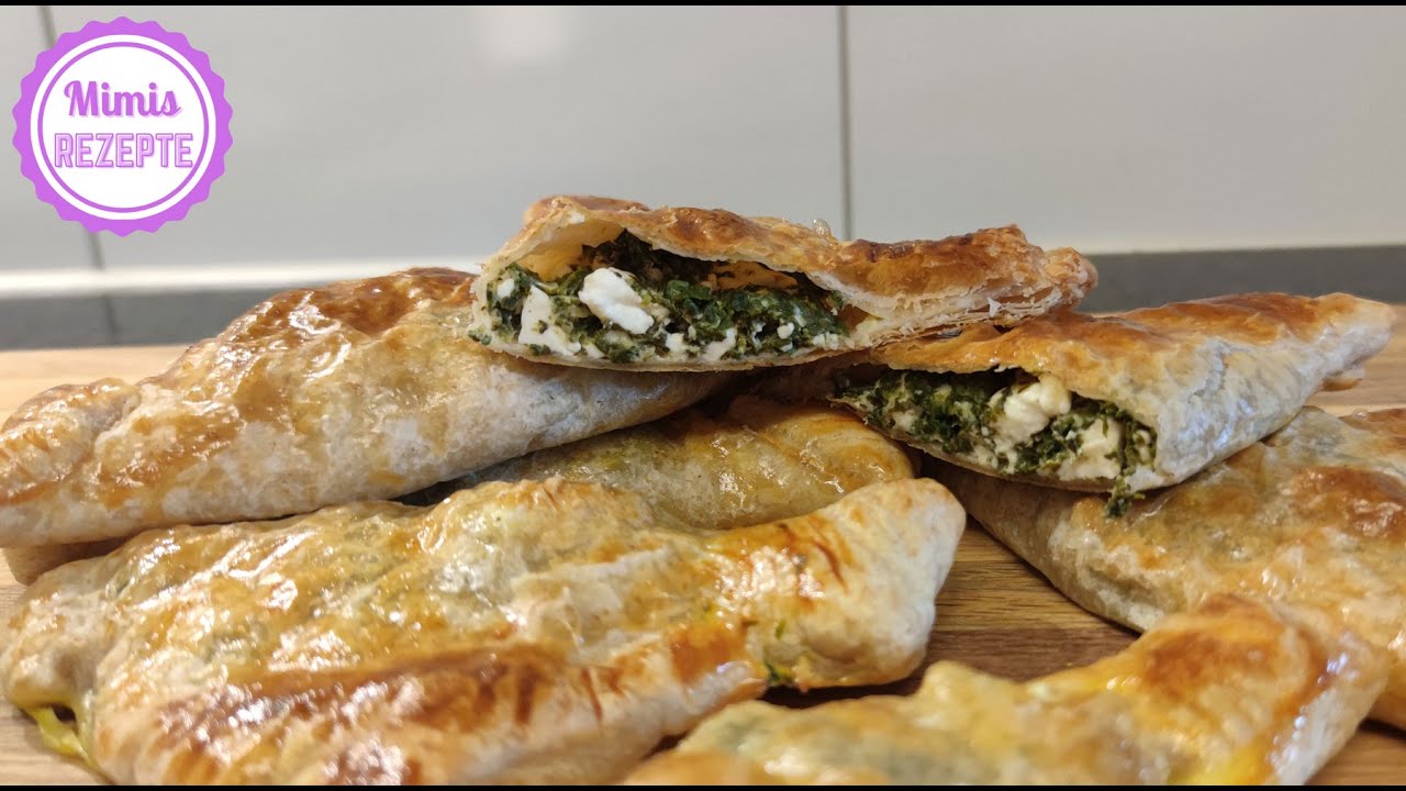 Blätterteig - Spinat - Feta Füllung - Schnelles #Rezept #Vegetarisch