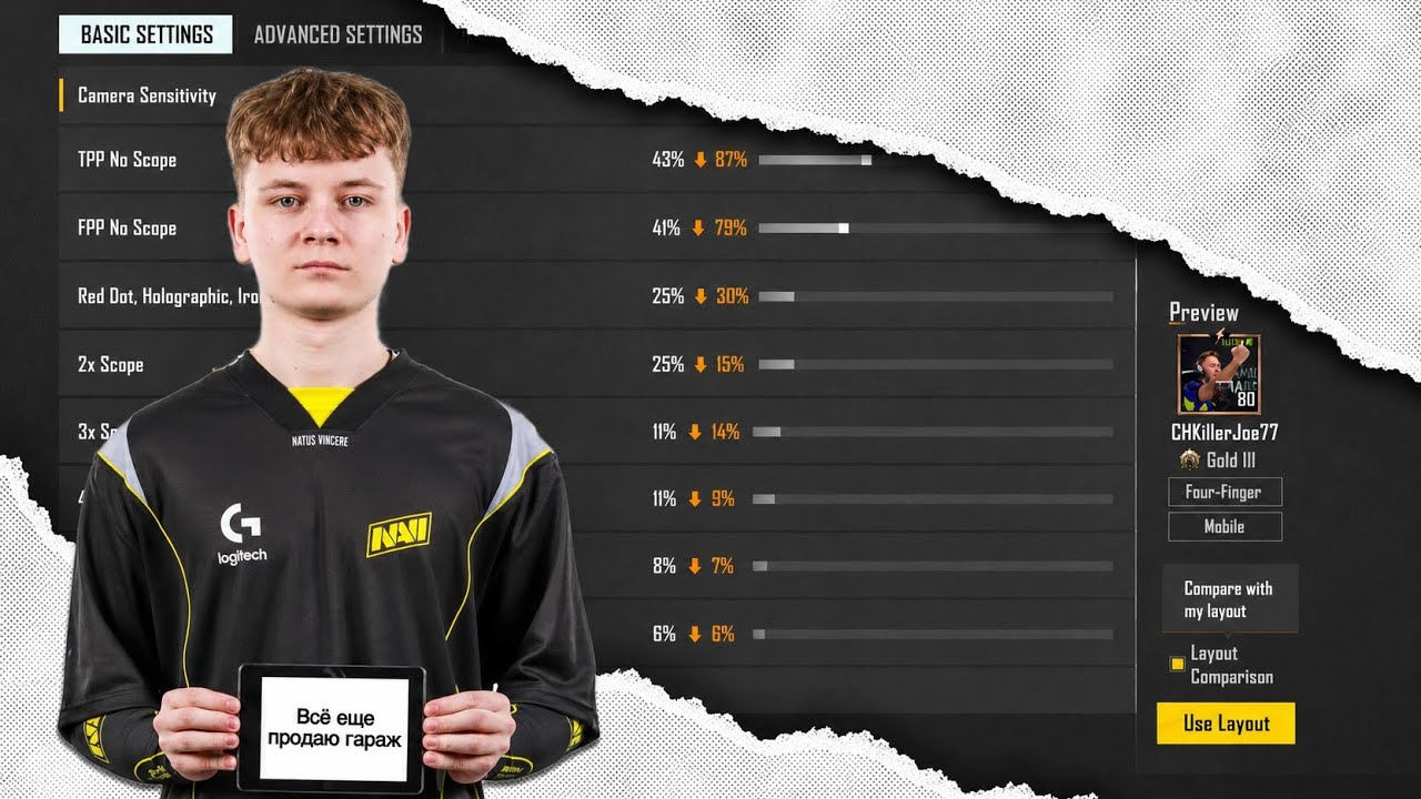 🇺🇦 CH KILLERJOE Update 4.5 | Best 5 Finger Sensitivity + AUG & S12K Advance Sensitivity | BGMI PUBG 