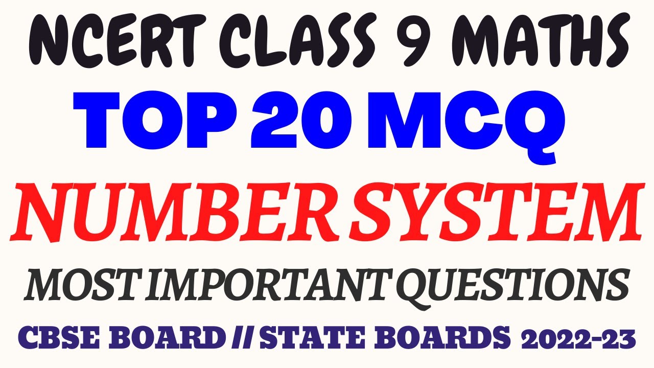 Best MCQ Class 9 Number System | Full Chapter | NCERT Class 9 Maths MCQ