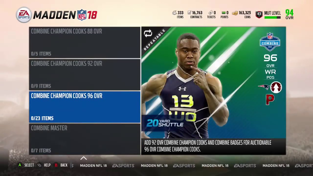 Madden 18 Ultimate Team Scouting Combine What To Do With Your Extra Combine Tokens