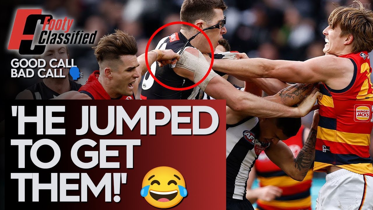 Crow roasted for cheeky excuse after ripping Mason Cox's glasses off | (GCBC) - Footy Classified