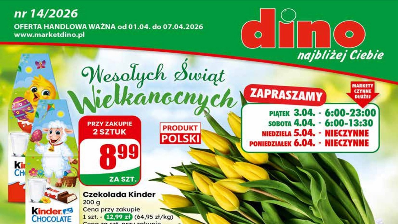 DINO OD 1 KWIETNIA 2026 🐣 WIELKANOCNE HITY! TANIEJ NIE BĘDZIE?! PROMOCJE DO ŚWIĄT