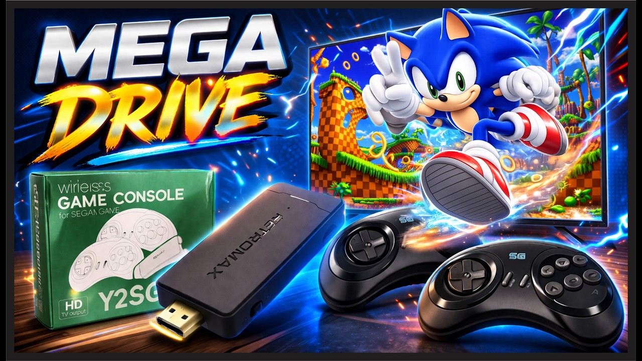 Comprei o GAME STICK do MEGA DRIVE bem BARATINHO com MUITOS JOGOS (Y2SG)